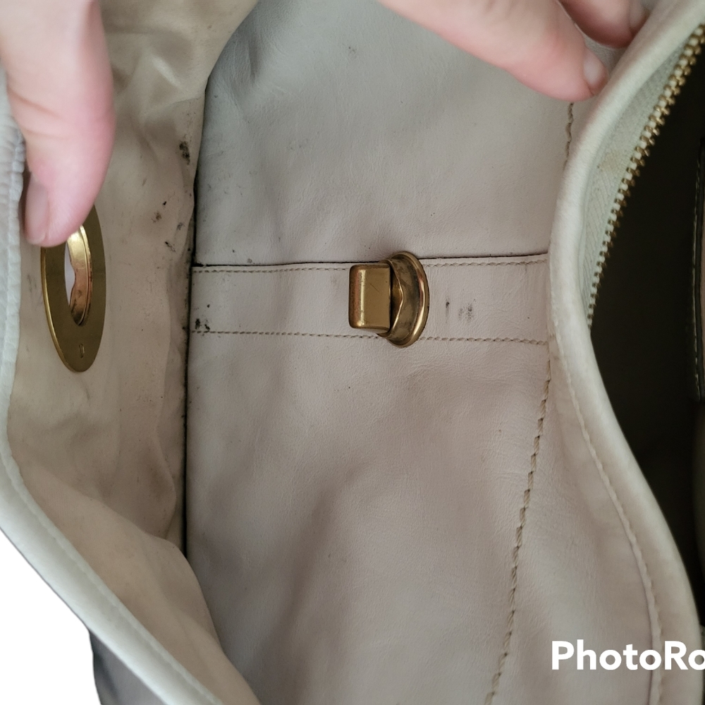 Large Coach white leather bag - Picture 4 of 16
